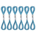 PATIKIL 6 Skeins Embroidery Floss, Metallic Embroidery Thread Nylon Threads Bracelets String for Cross-Stitch Hand Embroidery, Blue - color: Blue