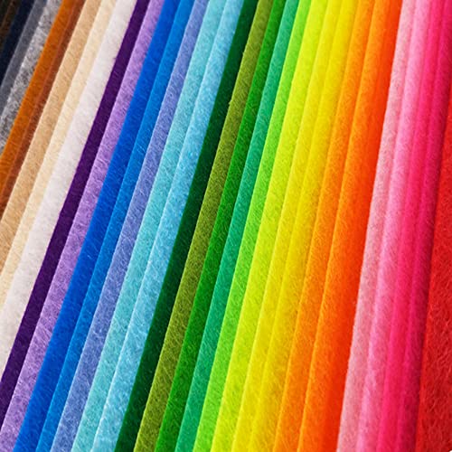 Felt Sheets, 40 Pcs 8 X 12 inches (20 X 30cm) 1mm Thick Soft Felt Fabric Sheet, DIY Craft Sewing Pre-Cut Quilt Squares, Premium Colorful Hard Fabric Sheets for Handmade Crafting and DIY Projects. - color: M-2