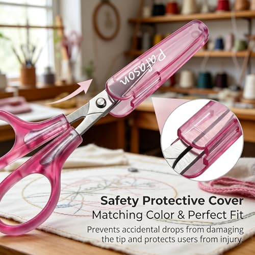PAFASON Small Travel Sewing Craft Scissors Set Straight Precision Fine Tip - style: Classic