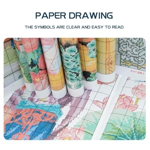 CrossNest 16CT Stamped Cross Stitch Kit for Beginners, HD Printed Complete DIY Embroidery Set with Pattern & Tools, Premium Aida Cloth & Threads (Butterfly Beauty) - color: Pattern 05(High definition printing)
