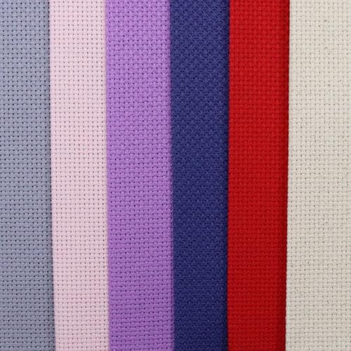 KCS 6 pc of 12" x 18" (30cmx45cm) 14 Count Cotton Aida Cloth Cross Stitch Fabric (14CT-J) - color: 14ct-j