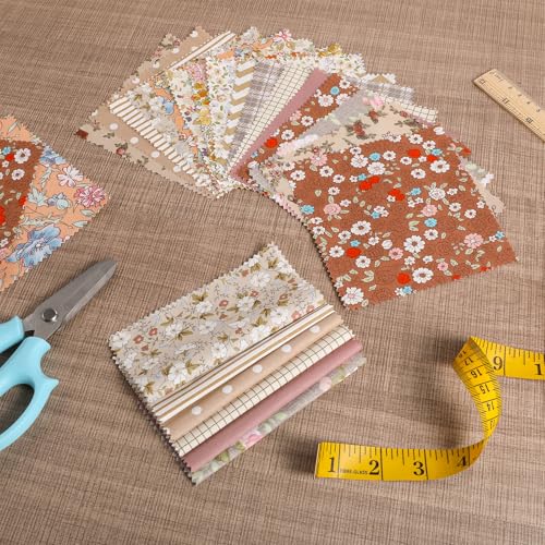 42 Pack Charm Pack Fabric 5 Inch Squares PreCut Quilting Squares Multicolor Charm Packs for Quilting 5 Inch (Floral Style)