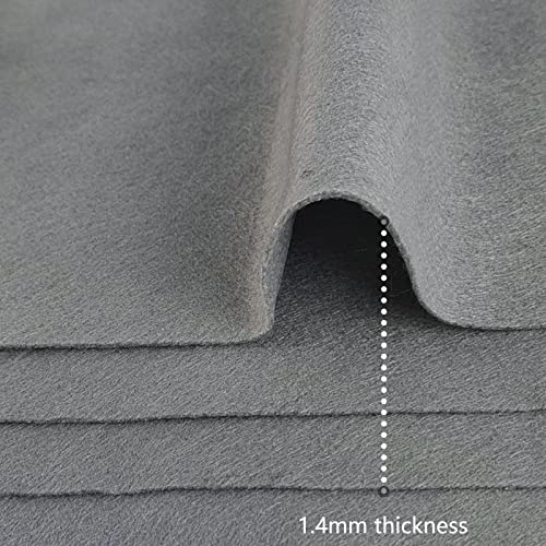 Jtnohx Soft Light Grey Felt Sheets Flexible Felt Fabric for Crafts 12" 20Pc - color: Light Grey