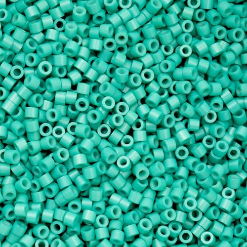 John Bead 25g Cylin Beads Opaque Turquoise Green 11/0 Glass Cylindrical Seed Beads for Jewelry Bracelets Necklaces Earrings Making Embroidery - color: Opaque Turquoise Green