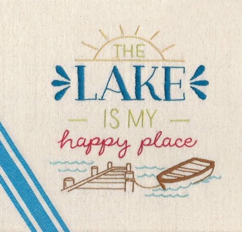 Stitcher's Revolution Lake Life Stitcher~'s Revolution Iron on transfers for Embroidery, White