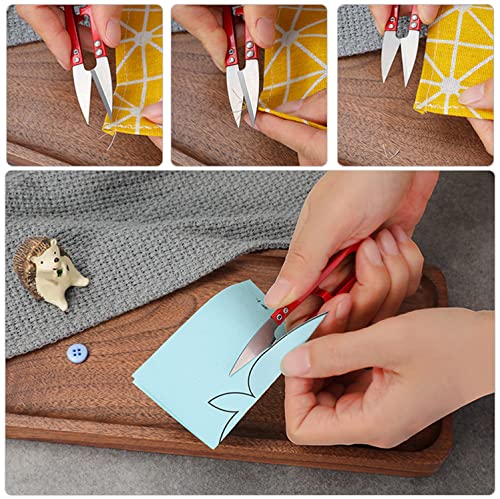 10 Pcs Sewing Seam Rippers, 4 Big and 4 Small Handy Stitch Ripper Sewing Tools with 2 Scissors for Sewing Crafting Thread Removin - color: Red, Yellow, Blue, Green