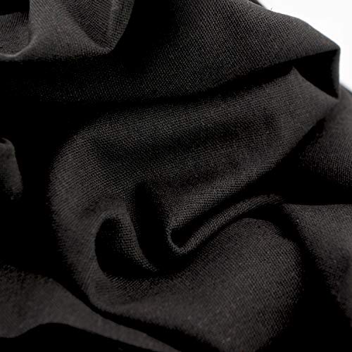 Rose Flavor Pre-Cut Quilting Linen Fabric,Craft Cloth,DIY for Sewing Crafting 60" by 1 Yard(Black) - color: Black