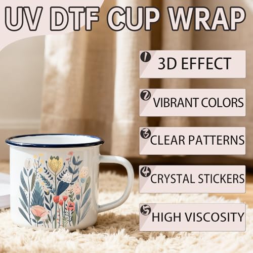 32 PCS Scandinavian Spring Folk Art UV DTF Cup Wrap Stickers - style: Scandinavian Spring Folk Art