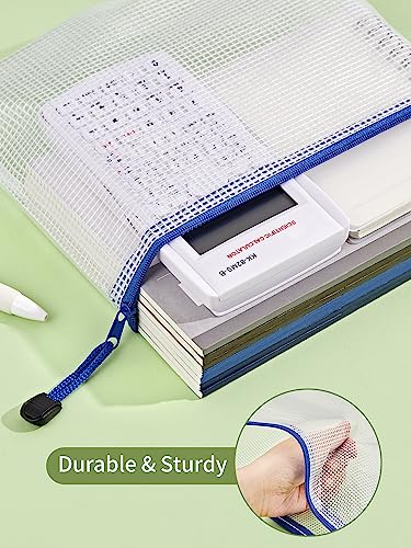 JARLINK A5 Mesh Zipper Pouches, 6x9inch Pencil Pouches for School, 20 Pack - size: A5-20pcs-Assorted