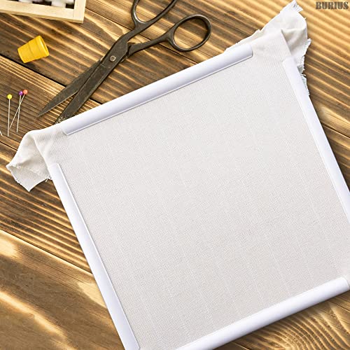 Plastic Cross Stitch Frame, Square Snap Embroidery Hoop for Quilting