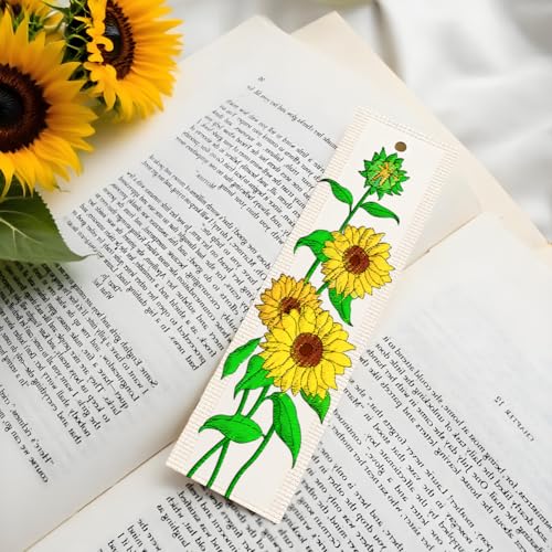 ORIGACH 4 Sheets Water Soluble Embroidery Patterns Stabilizers - 16 Pcs Pre-Printed Flower Bookmark Designs - Stick & Stitch Embroidery Paper for Hand Sewing Lovers - color: Flower Bookmark