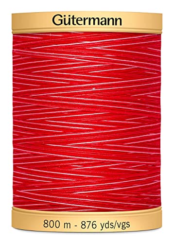 Natural Cotton Thread Variegated 876 Yards-Ruby Red