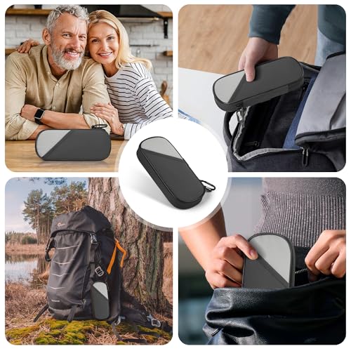 Gelozid Insulin Cooler Travel Case with 2 Reusable Ice Packs, Black & Gray - color: Black with Gray, size: Cooler Case