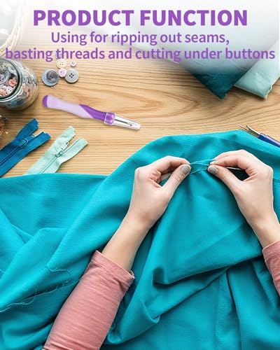 Needle and Thread Seam Ripper, Rippers for Sewing and Thread,Remover Stitch Tool for Hand Sewing, Knitting, Cross Stitching, Embroidery and Thread Removal (Purple) - color: Purple