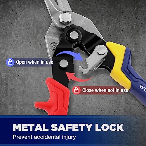 WORKPRO 8 Inch Aviation Snips, Heavy Duty Metal Cutter, Straight Cut - style: Straight