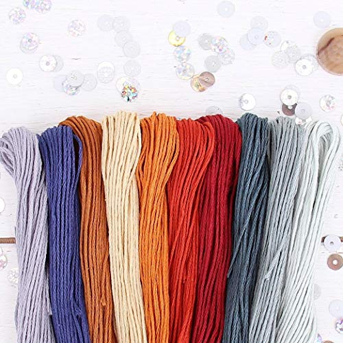 ThreadArt Embroidery Floss Kit in Autumn Harvest Colors - Six Strand Set - color: AUTUMN HARVEST COLORS