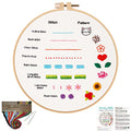 Louise Maelys Embroidery Kit for Beginners 8 Stitch Practice Set - color: kit-1