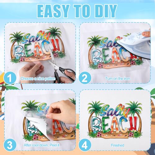 30 Pcs Summer Western Iron on Transfer Patches Mexico Tropical Vinyl Decals - style: Western Summer