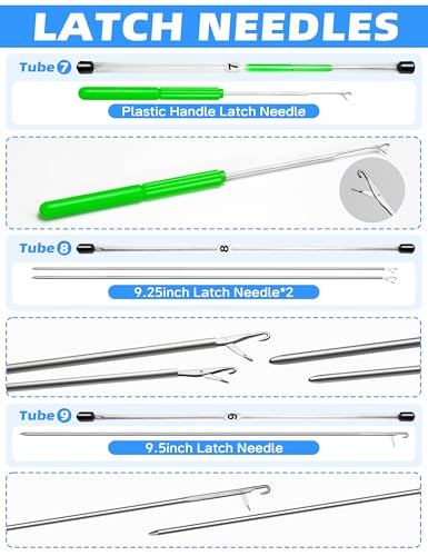 BLUEWING Hollow Spectra Threading Looping Splicing Needles Kit 23pcs Stainless Steel Fishing Rigging Needle Set - size: 10"