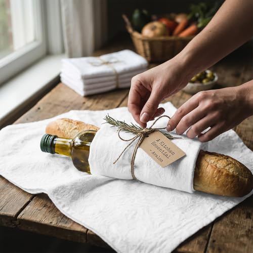 Avalon Kitchen Flour Sack Towels – 15 Pack, 28x28 Inch, 100% Cotton – Flour Sack Dish Towels for Drying Dishes, Baking, Bread Proofing, Crafting & Embroidery – Reusable White Kitchen Towel - color: White, size: 15 Pack - 28x28 inches