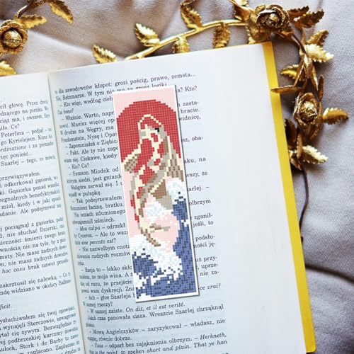 FREEBLOSS 6 Set Cross Stitch Bookmark Kit Japanese Style 8''x2.4'' 11CT - style: Japanese Style