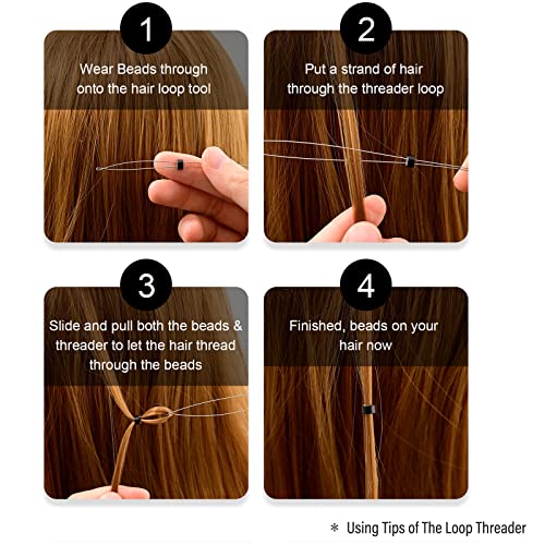 NEWISHTOOL Micro Links Hair Extensions Kit, Hair Extension Pliers for Beads - color: Rainbow