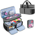 BAFASO Large Sewing Organizer Bag with an Individual Pouch, Gray - color: Gray