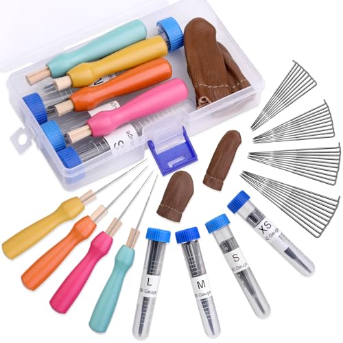 Wonvoc 40 PCS Felting Needles Set, 36/38/40/42 Gauge Felting Needles - color: triangle-40