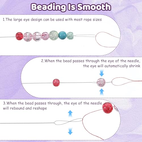 12pcs Twist Seed Bead Needle, Beading Needles 5.5inch Twisted Wire Foldable Eye Beading Needle for Jewelry Making Bracelet Necklace Jewelry Making - style: style 1