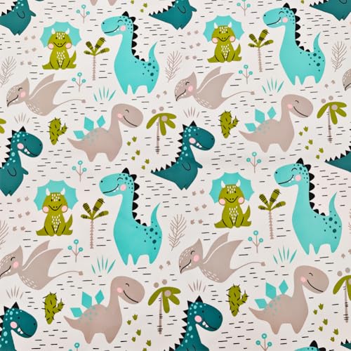 Fabric, 8 pcs/lot Fat Quarter Fabric Bundles 100% Cotton 19.69'' x 19.69''(50 x 50cm) Quilting Cotton Pre-Cut Squares Sheets for Patchwork Sewing Quilting Crafting, Dinosaur Pattern. - color: M-1