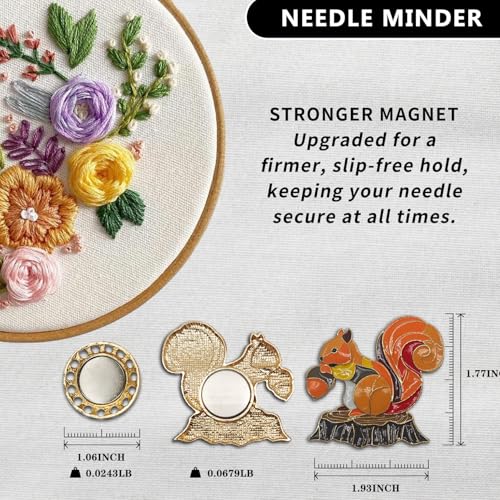 Magnetic Needle Minder Magnet Embroidery Accessories and Supplies Embroidery Needle Holder Cross Stitch Holder Needlework Supplies (Squirrel) - size: Squirrel