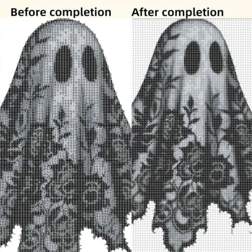 5D Halloween Ghost Diamond Painting Kits for Adults,Gothic Diamond Art Kits - color: KM1188-1