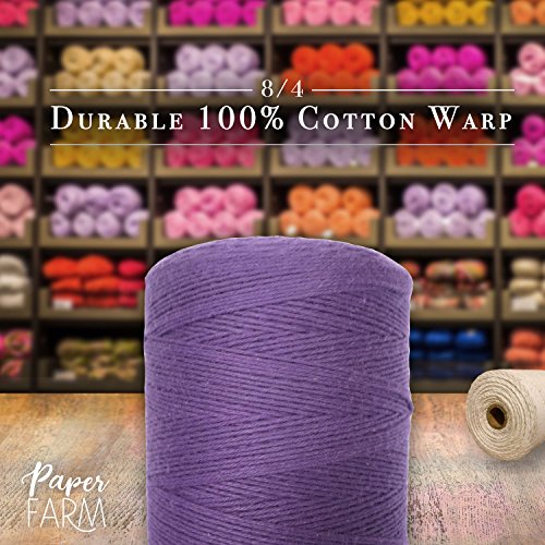 Durable Loom Warp Thread (Amethyst), 8/4 Warp Yarn (800 Yards), Perfect for Weaving: Carpet, Tapestry, Rug, Blanket or Pattern - Warping Thread for Any Loom - color: Amethyst
