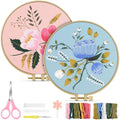 TINDTOP Embroidery Kit for Adult, Flower Embroidery Kit for Beginners - color: Flower