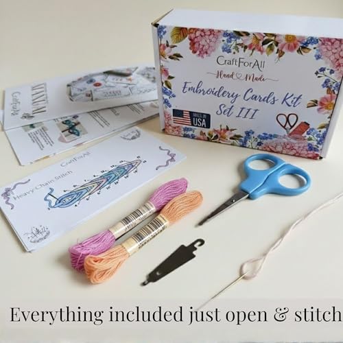 12 Perforated Beginner Embroidery Stitch Cards DIY Kit, Easy to Learn Patterns from Videos and Illustrated Step by Step Instructions, Needlepoint Kits for Adults Include Tools, Threads, Handmade Gifts - color: Purple