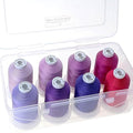 New brothread 100% Mercerized Cotton Threads with Box -8xCandy - color: 8 X Candy(Different Purple)