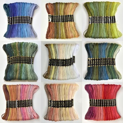 Embroidery Floss Rainbow Color 50 Skeins Per Pack Cross Stitch Threads Friendship Bracelets Floss Crafts Floss