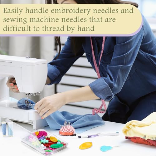 KAQRHFT 50 PCS Needle Threaders Kit, Needle Threader Tool for Hand Sewing - size: M-1