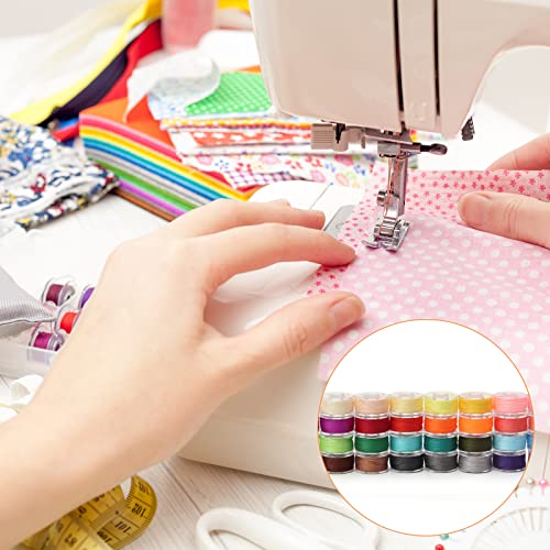 WIWAPLEX 72pc Bobbin Sewing Kit, 437 Yards Thread, 36 Colors, Prewound, Hand & Machine Sewing, Emergency & Travel, DIY & Home