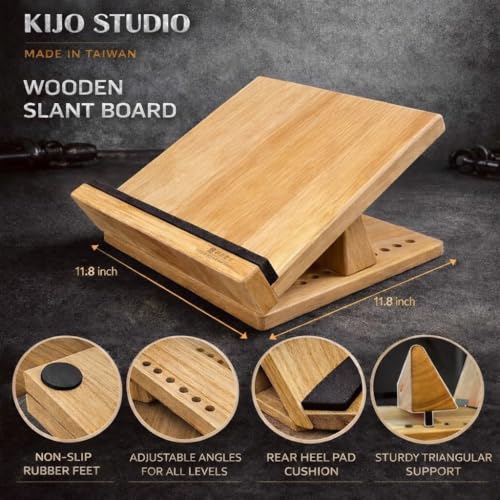 Solid Wooden Slant Board for Calf Stretching, Beginner Incline Board for Home Fitness & Daily Flexibility