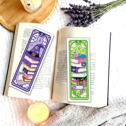 ORIGACH 6 Pack Fantasy Tarot Cross Stitch Bookmark Kit - style: Fantasy Tarot
