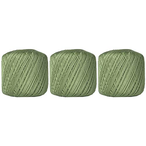 ThreadArt 100% Cotton Crochet Thread Size 10, 3 Ball Pack, Avocado 10 - color: AVOCADO, size: SIZE 10 - 3 PACK