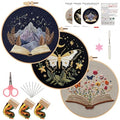 FEIYUENO 3 Pack Beginner Embroidery Kits for Adults Senior (Butterfly) - color: Butterfly