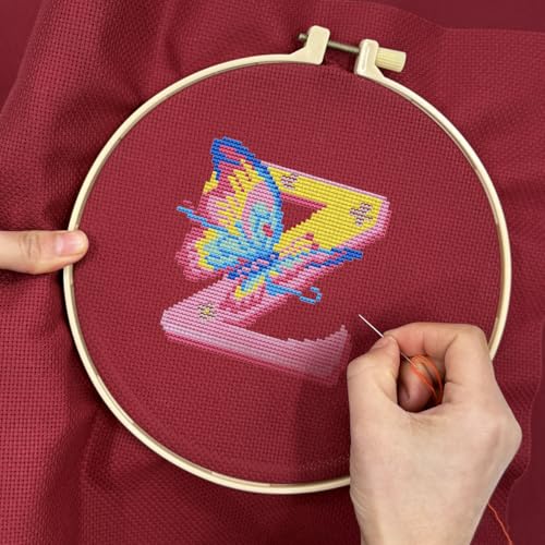 Zhenqing 14CT Aida Cloth - 30x35 Inch Cross Stitch Fabric for Embroidery, Pre-Cut Needlework Material, Acid-Free, Durable Weave(Wine red) - color: Wine Red