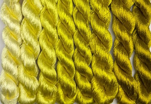 100% Mulberry Silk Embroidery Thread 8 Colors 22m Each (63) - color: 63