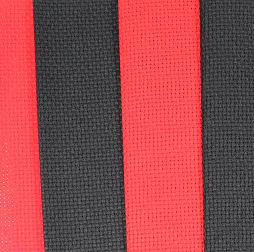 KCS 4 pc of 12" x 18"(30cmx45cm) 14CT Counted Cotton Aida Cloth Cross Stitch Fabric (Red+Black) - color: Red+black