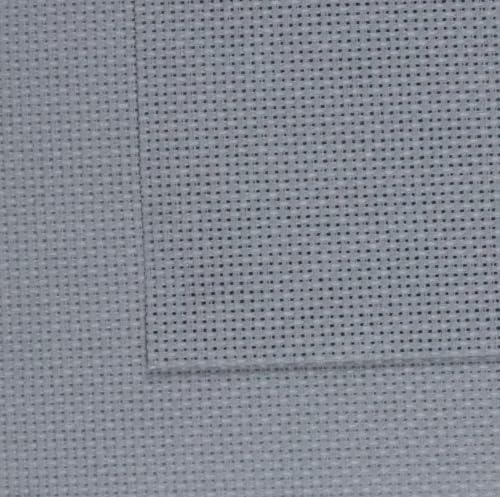 KCS 19" x 28"(48cmx72cm) 18CT Counted Cotton Aida Cloth Cross Stitch Fabric (Light Grey) - color: Light Grey