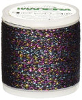 Madeira 9842-270 Metallic Nylon/Polyester Embroidery Thread, 40wt/220 yd, Black/Blue/Gold/Pink - color: Black/Blue/Gold/Pink