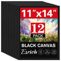 12 Pack Black Canvas for Painting 11x14 Inch, Canvas Boards for Painting, Cotton Primed Acid Free Blank Canvas Panels for Oil, Acrylic Paint and Tempera. - size: black canvas 11x14in 12pack