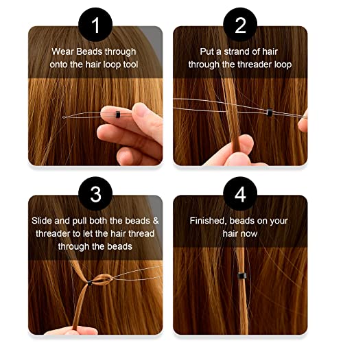 NEWISHTOOL Micro Links Hair Extensions Kit, Hair Extension Pliers for Beads - color: Black
